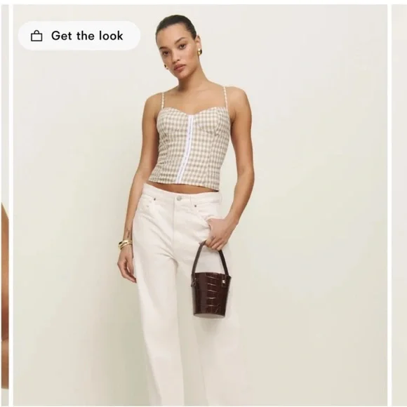NWT • Reformation Christen Top in Dunes Check - Picture 7 of 7
